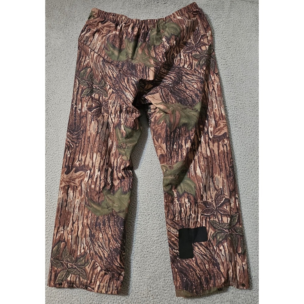 Vintage 10X Gore Tex‎ Pants Mens Size XL (40-42) Realtree Camo Hunting Rainwear - Picture 2 of 9